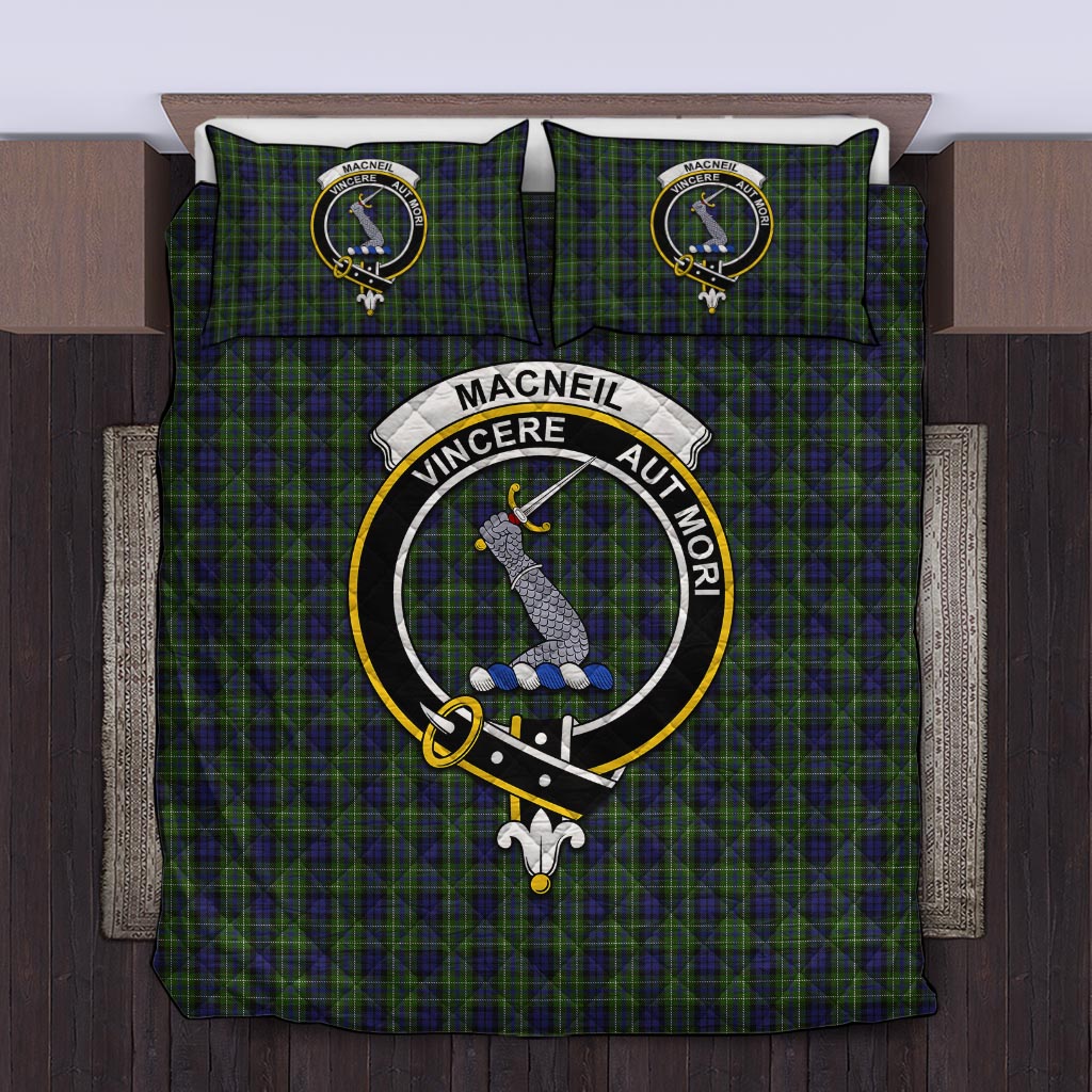 MacNeil of Colonsay Tartan Quilt Bed Set with Family Crest Twin - Tartan Vibes Clothing