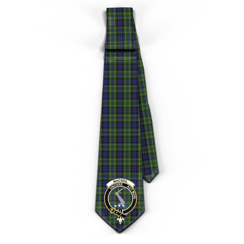 MacNeil of Colonsay Tartan Classic Necktie with Family Crest - Tartan Vibes Clothing