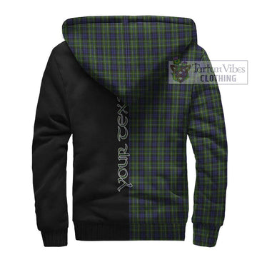 MacNeil of Colonsay Tartan Sherpa Hoodie with Family Crest and Half Of Me Style