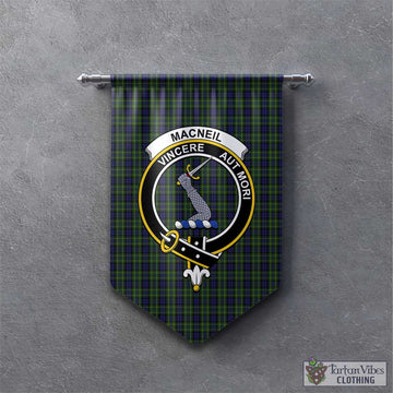 MacNeil of Colonsay Tartan Gonfalon, Tartan Banner with Family Crest