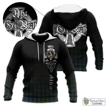 MacNeil of Colonsay Tartan Knitted Hoodie Featuring Alba Gu Brath Family Crest Celtic Inspired