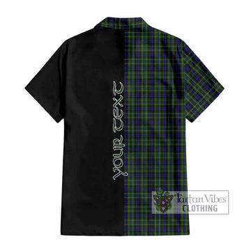 MacNeil of Colonsay Tartan Short Sleeve Button Shirt with Family Crest and Half Of Me Style