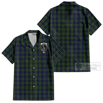 MacNeil of Colonsay Tartan Cotton Hawaiian Shirt with Family Crest