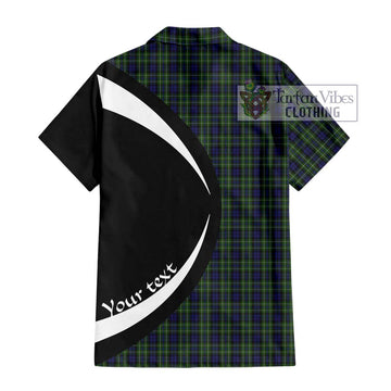 MacNeil of Colonsay Tartan Short Sleeve Button Up with Family Crest Circle Style