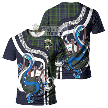 MacNeil of Colonsay Tartan T-Shirt with Epic Bagpipe Style