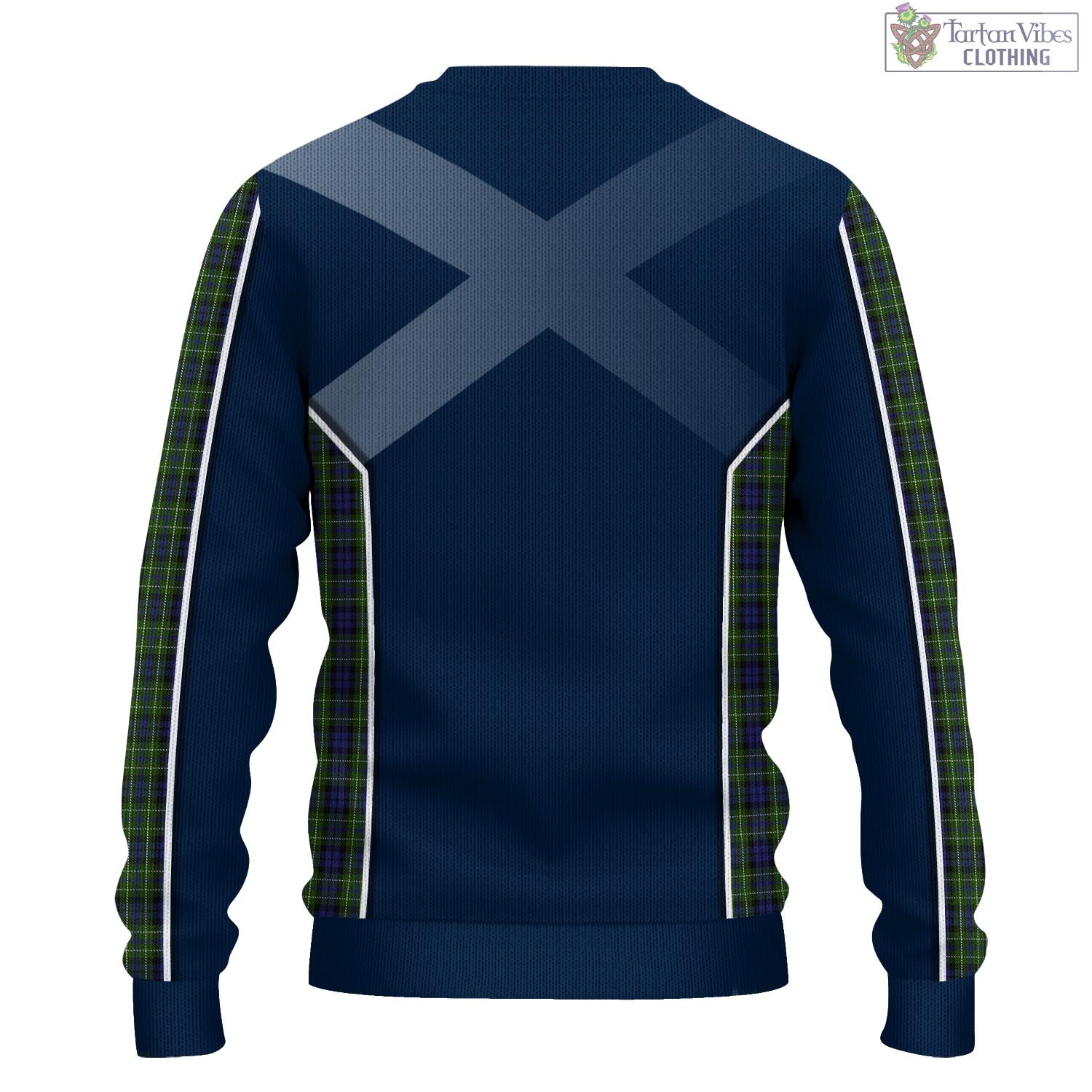 Tartan Vibes Clothing MacNeil of Colonsay Tartan Knitted Sweatshirt with Family Crest and Scottish Thistle Vibes Sport Style