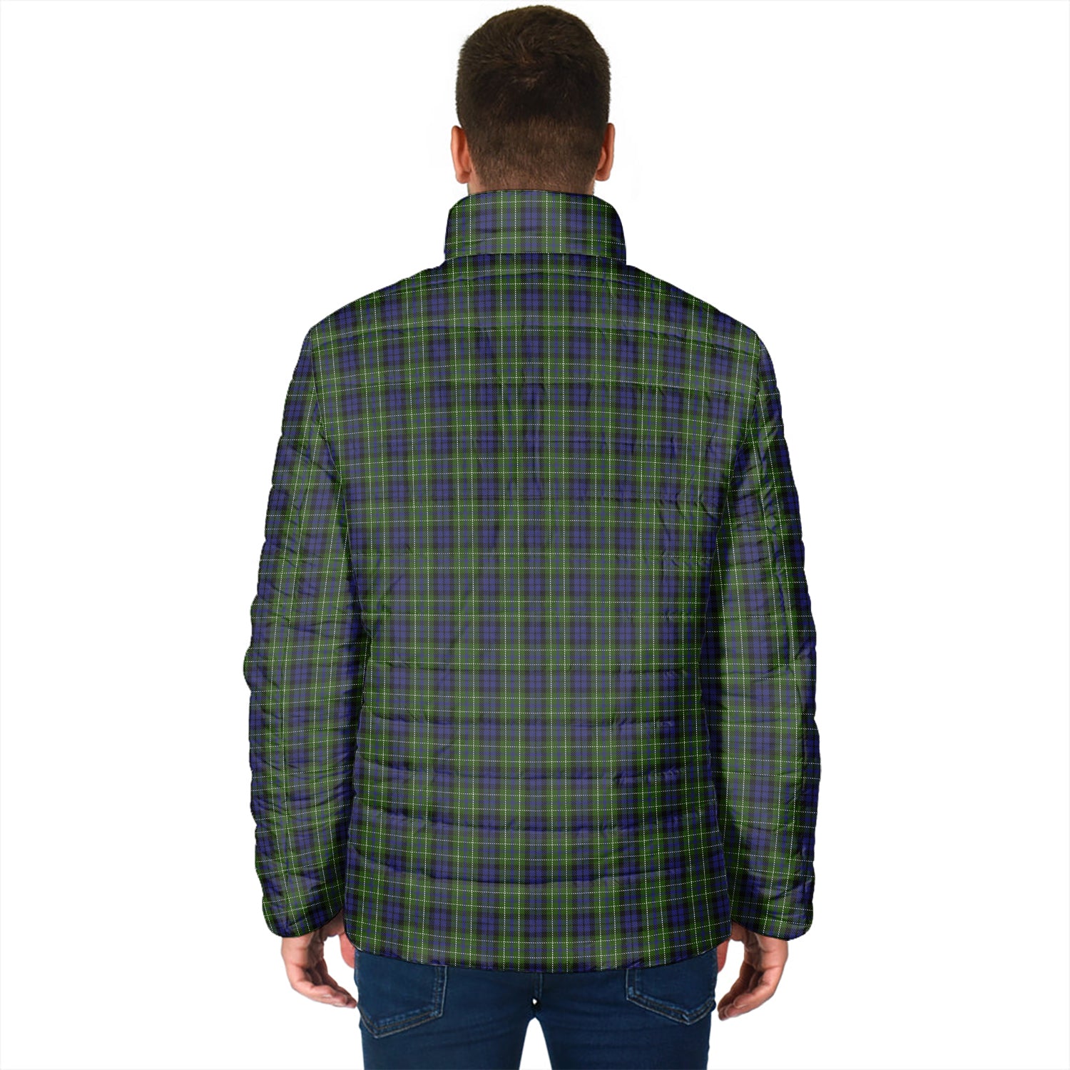 MacNeil of Colonsay Tartan Padded Jacket with Family Crest - Tartan Vibes Clothing