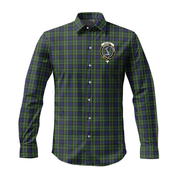 MacNeil of Colonsay Tartan Long Sleeve Button Up Shirt with Family Crest