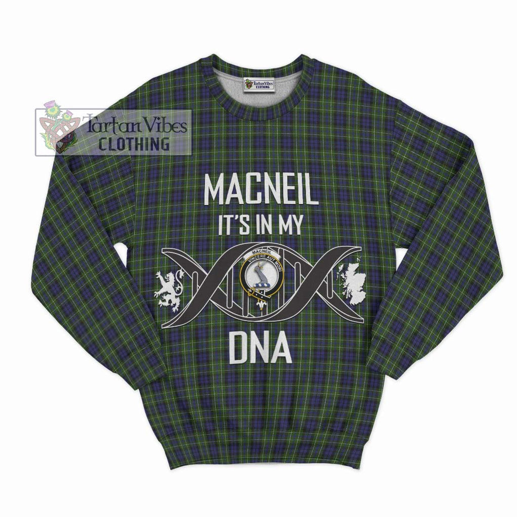 MacNeil of Colonsay Tartan Sweatshirt with Family Crest DNA In Me Style - Tartanvibesclothing Shop