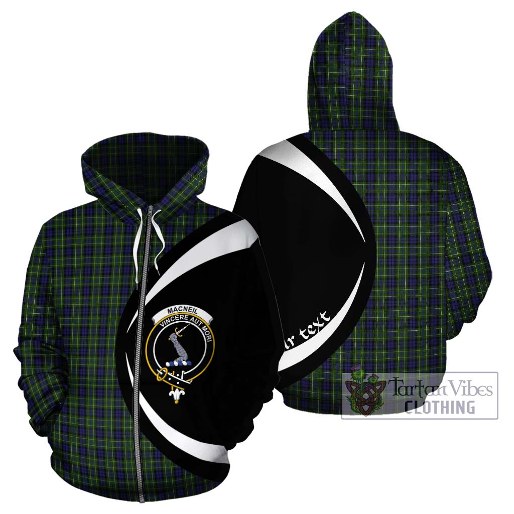 MacNeil of Colonsay Tartan Hoodie with Family Crest Circle Style - Tartan Vibes Clothing