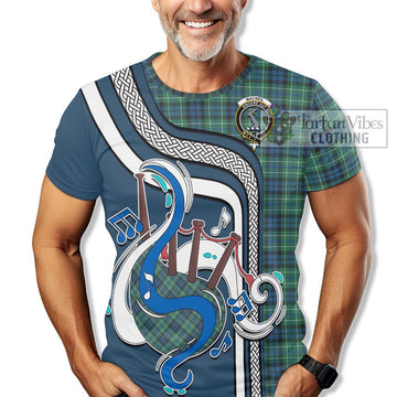 MacNeil of Colonsay Ancient Tartan T-Shirt with Epic Bagpipe Style