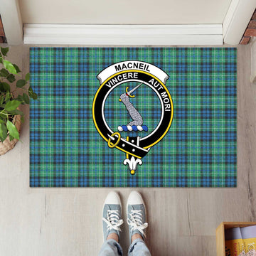 MacNeil of Colonsay Ancient Tartan Door Mat with Family Crest