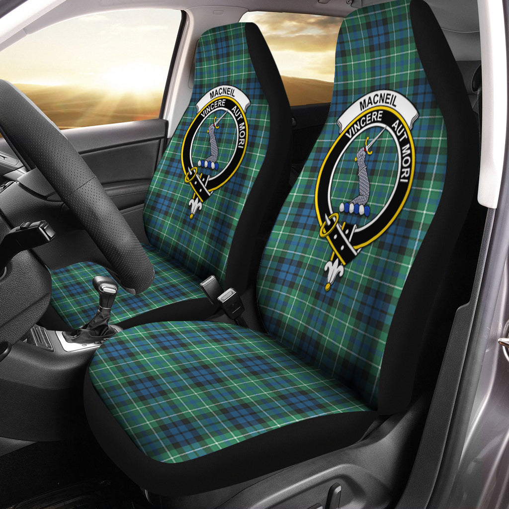 MacNeil of Colonsay Ancient Tartan Car Seat Cover with Family Crest One Size - Tartanvibesclothing