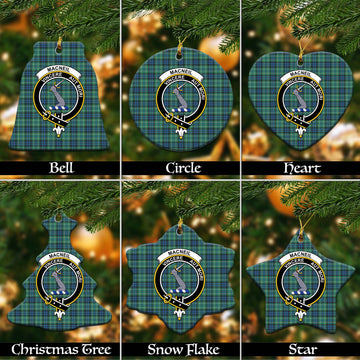 MacNeil of Colonsay Ancient Tartan Christmas Ceramic Ornaments with Family Crest