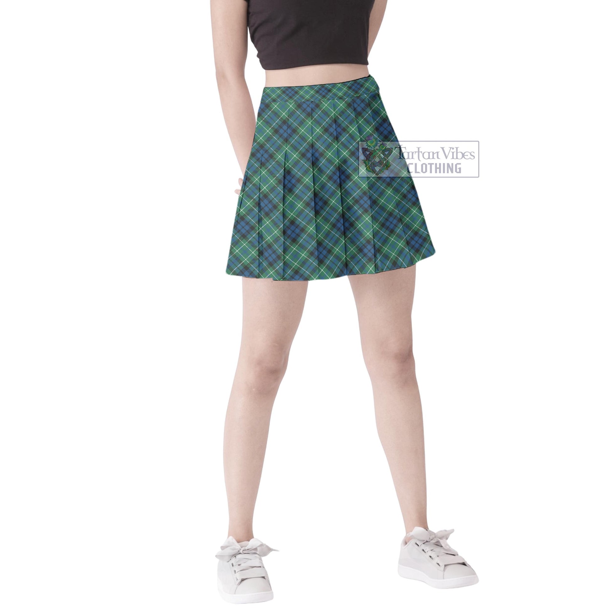 Tartan Vibes Clothing MacNeil of Colonsay Ancient Tartan Women's Plated Mini Skirt