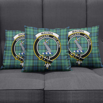 MacNeil of Colonsay Ancient Tartan Pillow Cover with Family Crest