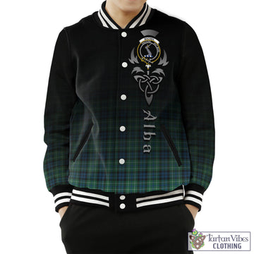 MacNeil of Colonsay Ancient Tartan Baseball Jacket Featuring Alba Gu Brath Family Crest Celtic Inspired