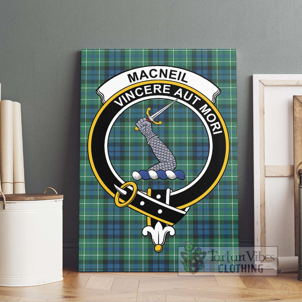 MacNeil of Colonsay Ancient Tartan Canvas Print Wall Art with Family Crest Without Frame - Tartan Vibes Clothing