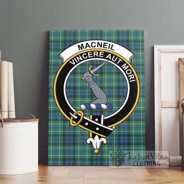 MacNeil of Colonsay Ancient Tartan Canvas Print Wall Art with Family Crest