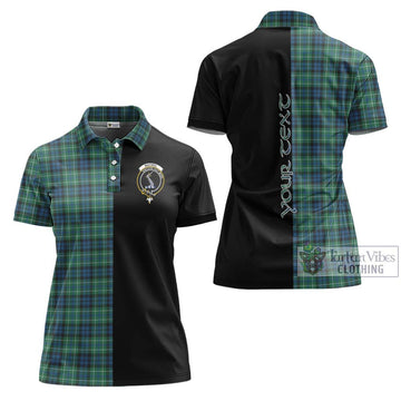 MacNeil of Colonsay Ancient Tartan Women's Polo Shirt with Family Crest and Half Of Me Style