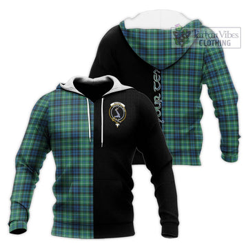 MacNeil of Colonsay Ancient Tartan Knitted Hoodie with Family Crest and Half Of Me Style