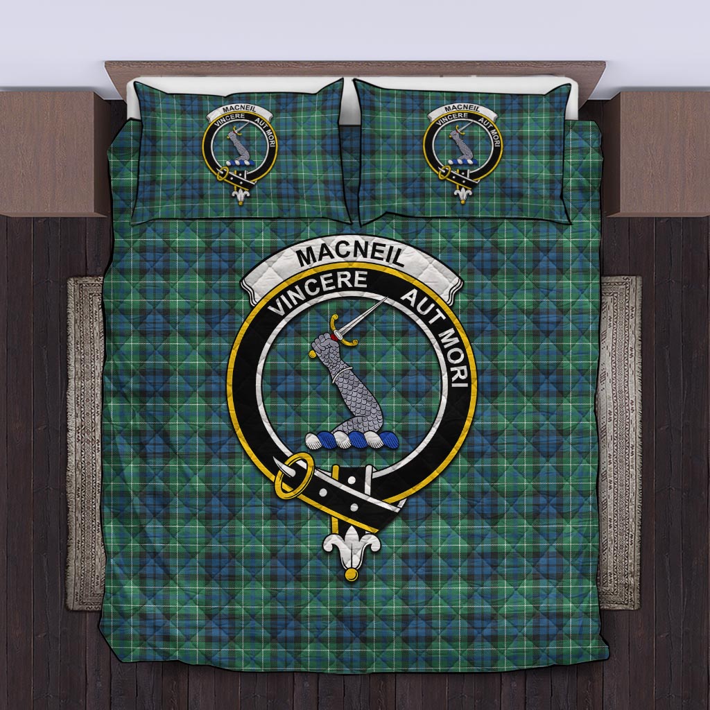 MacNeil of Colonsay Ancient Tartan Quilt Bed Set with Family Crest Twin - Tartan Vibes Clothing