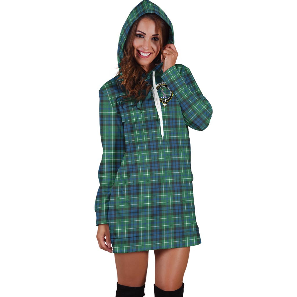 MacNeil of Colonsay Ancient Tartan Hoodie Dress with Family Crest - Tartan Vibes Clothing