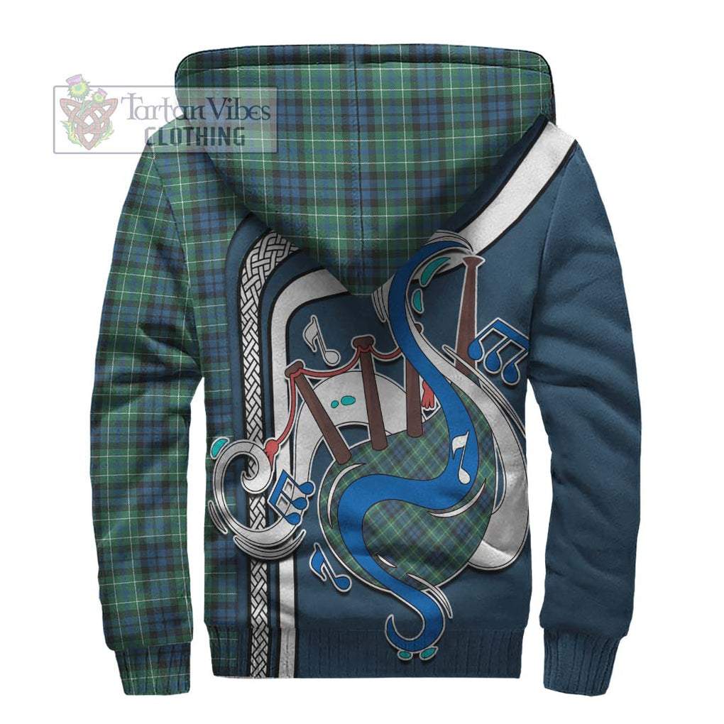 MacNeil of Colonsay Ancient Tartan Sherpa Hoodie with Epic Bagpipe Style - Tartanvibesclothing Shop