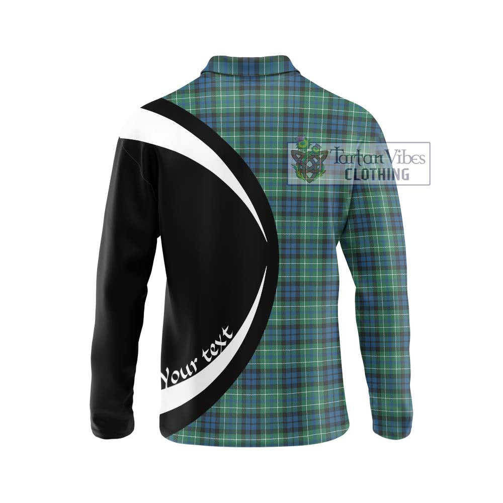 MacNeil of Colonsay Ancient Tartan Long Sleeve Polo Shirt with Family Crest Circle Style - Tartan Vibes Clothing