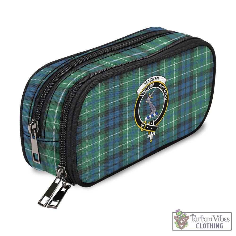 Tartan Vibes Clothing MacNeil of Colonsay Ancient Tartan Pen and Pencil Case with Family Crest