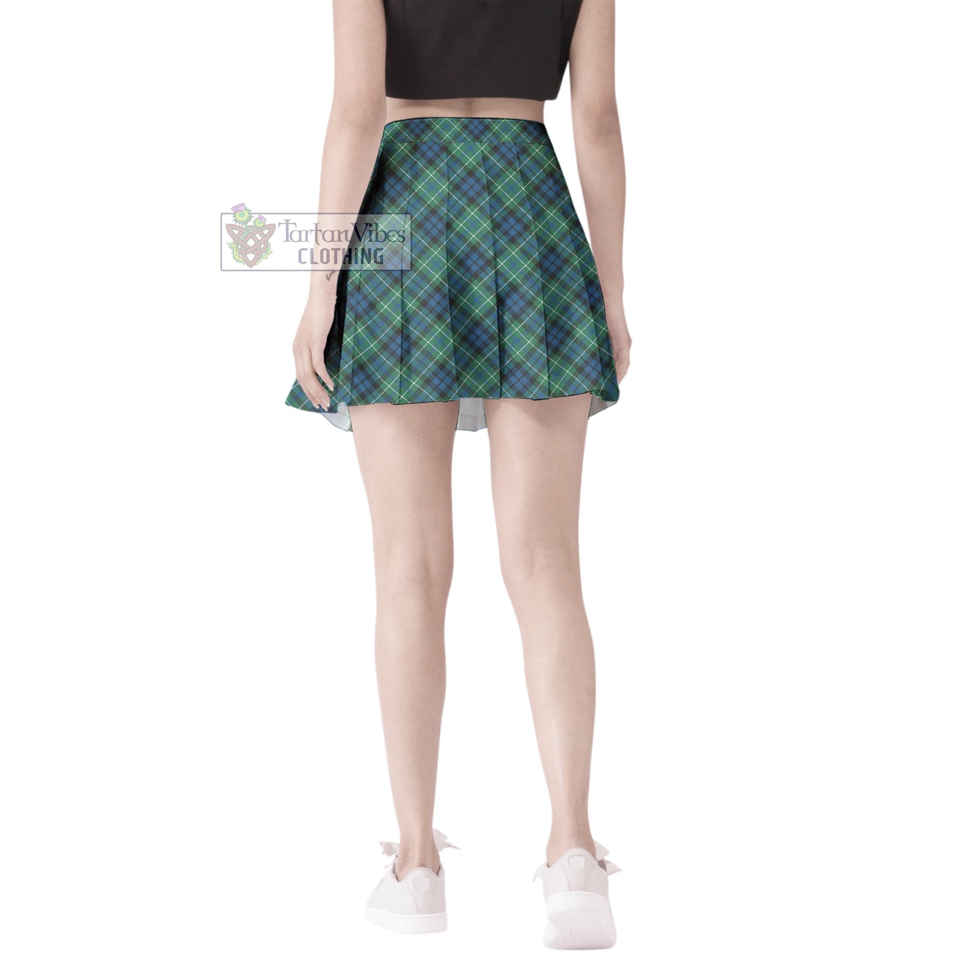 Tartan Vibes Clothing MacNeil of Colonsay Ancient Tartan Women's Plated Mini Skirt