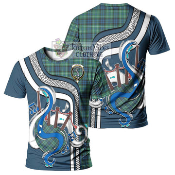 MacNeil of Colonsay Ancient Tartan T-Shirt with Epic Bagpipe Style