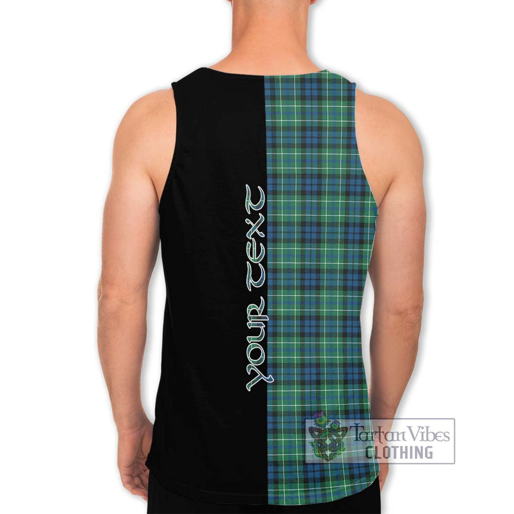 MacNeil of Colonsay Ancient Tartan Men's Tank Top with Family Crest and Half Of Me Style - Tartanvibesclothing Shop