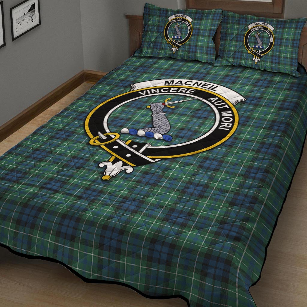 MacNeil of Colonsay Ancient Tartan Quilt Bed Set with Family Crest - Tartan Vibes Clothing