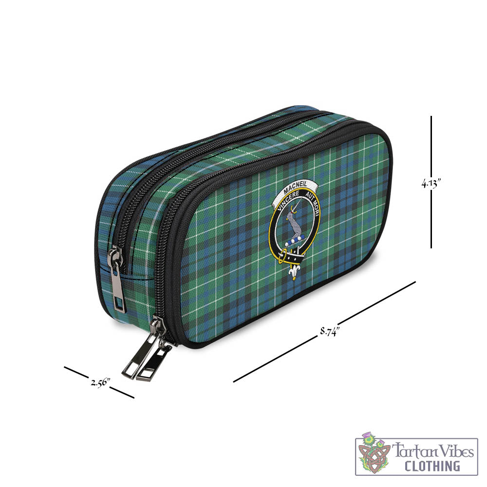 Tartan Vibes Clothing MacNeil of Colonsay Ancient Tartan Pen and Pencil Case with Family Crest