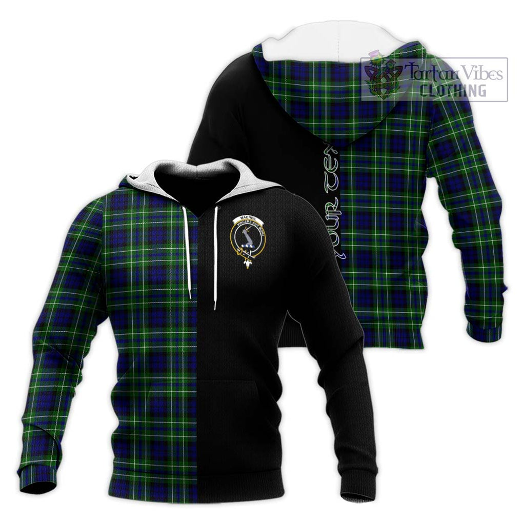 MacNeil of Colonsay Modern Tartan Knitted Hoodie with Family Crest and Half Of Me Style Unisex Knitted Pullover Hoodie - Tartanvibesclothing Shop