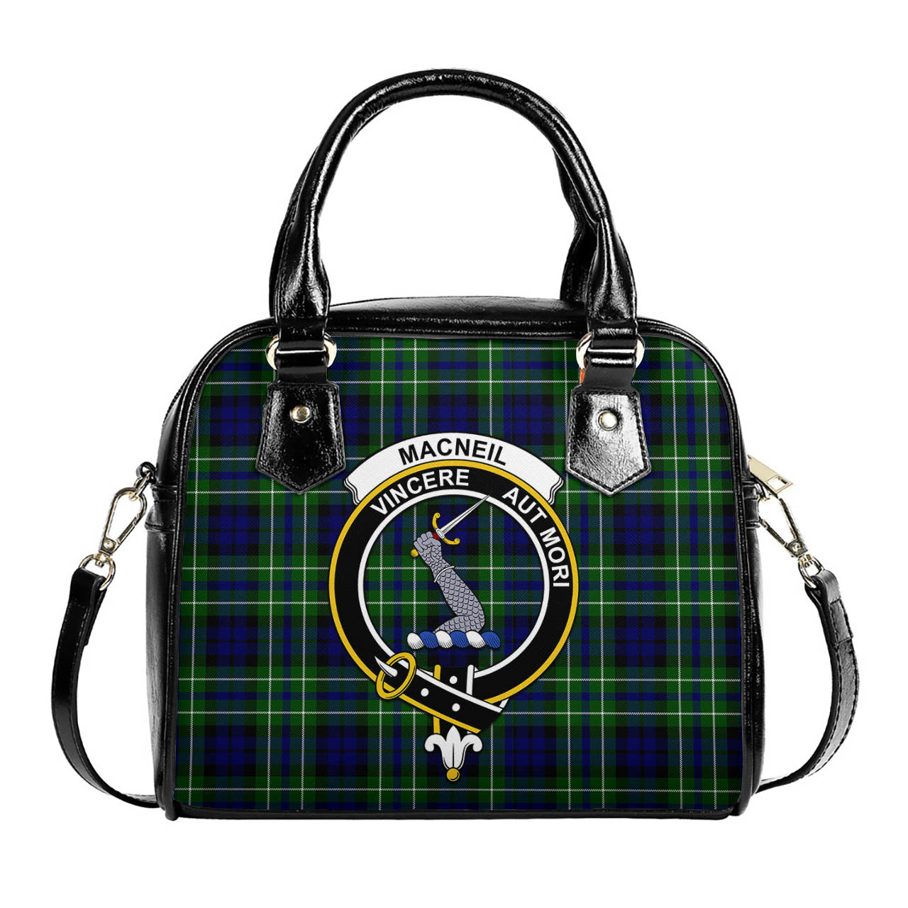 MacNeil of Colonsay Modern Tartan Shoulder Handbags with Family Crest One Size 6*25*22 cm - Tartanvibesclothing