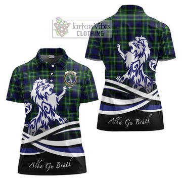 MacNeil of Colonsay Modern Tartan Women's Polo Shirt with Alba Gu Brath Regal Lion Emblem