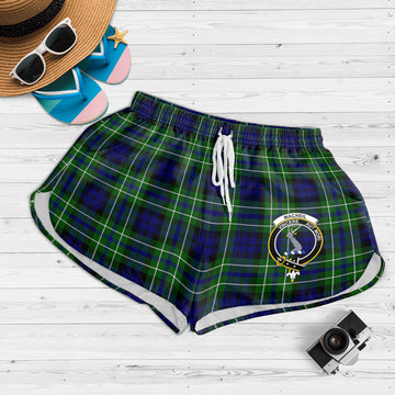 MacNeil of Colonsay Modern Tartan Womens Shorts with Family Crest