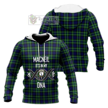 MacNeil of Colonsay Modern Tartan Knitted Hoodie with Family Crest DNA In Me Style