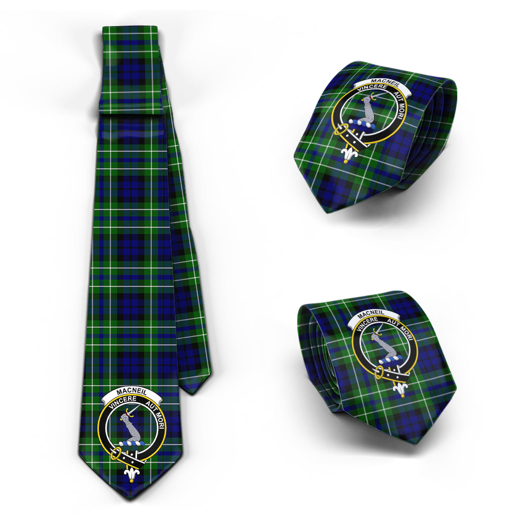 MacNeil of Colonsay Modern Tartan Classic Necktie with Family Crest Necktie One Size - Tartan Vibes Clothing