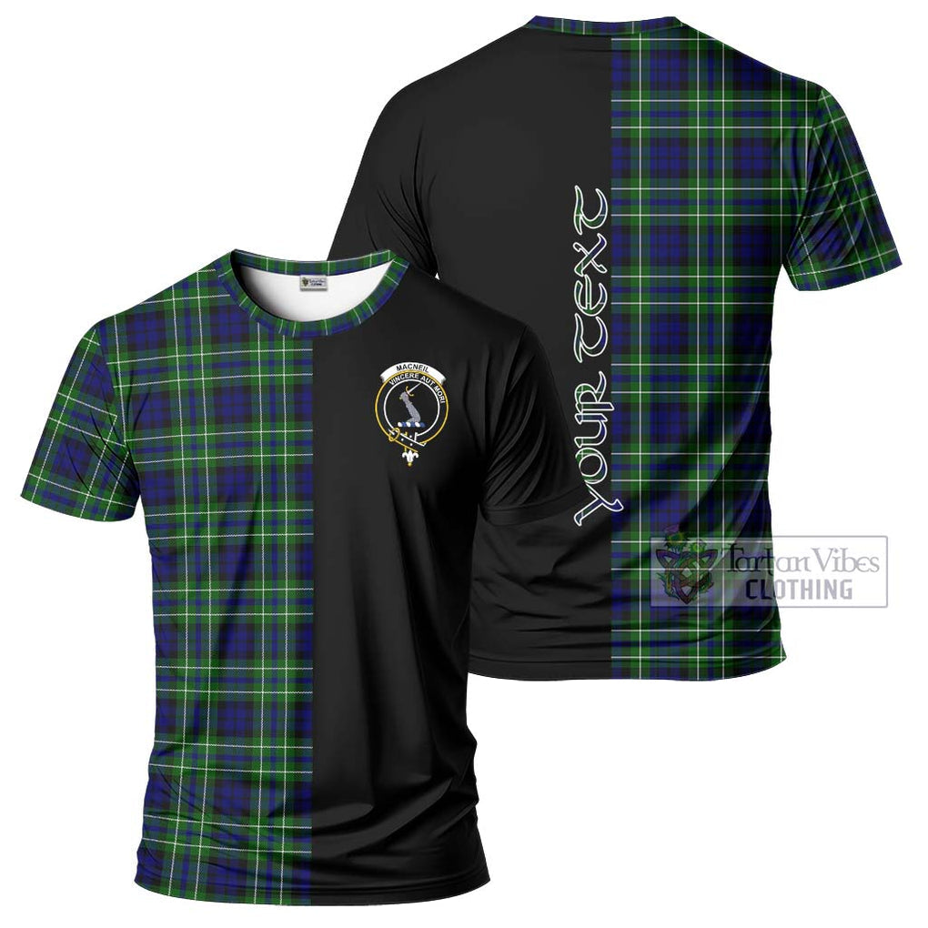 MacNeil of Colonsay Modern Tartan T-Shirt with Family Crest and Half Of Me Style Kid's Shirt - Tartanvibesclothing Shop