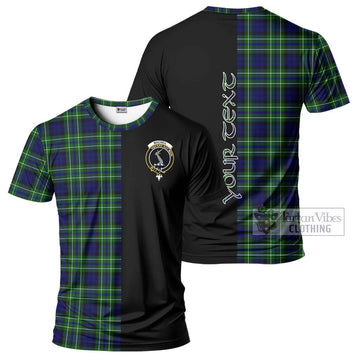 MacNeil of Colonsay Modern Tartan T-Shirt with Family Crest and Half Of Me Style