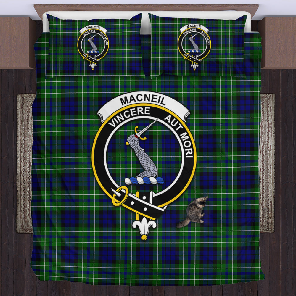 MacNeil of Colonsay Modern Tartan Bedding Set with Family Crest US Bedding Set - Tartan Vibes Clothing