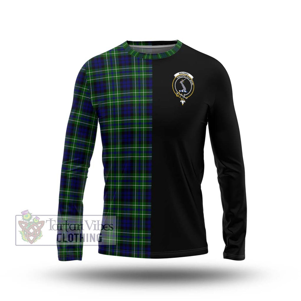 MacNeil of Colonsay Modern Tartan Long Sleeve T-Shirt with Family Crest and Half Of Me Style Unisex - Tartanvibesclothing Shop