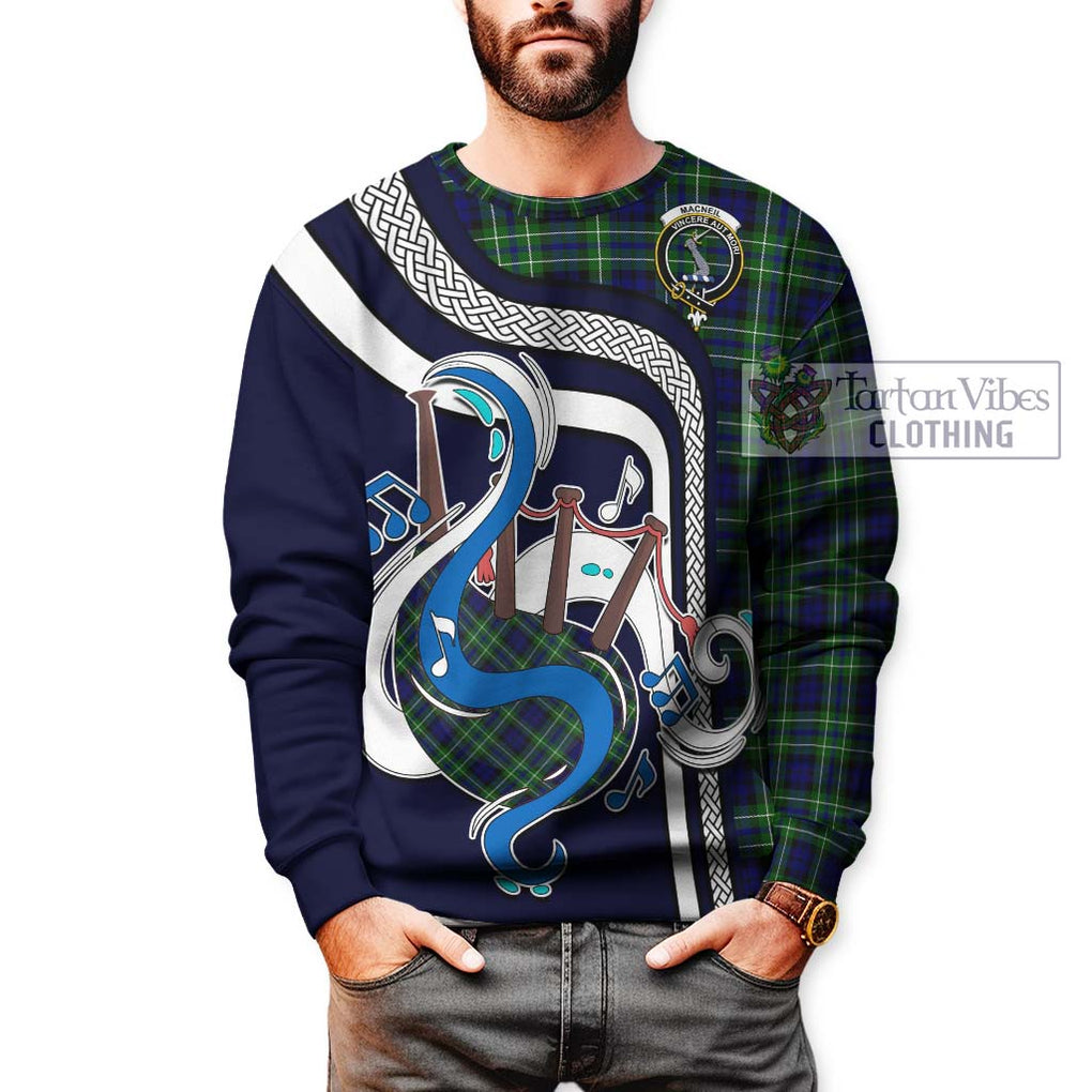 Tartan Vibes Clothing MacNeil of Colonsay Modern Tartan Sweatshirt with Epic Bagpipe Style