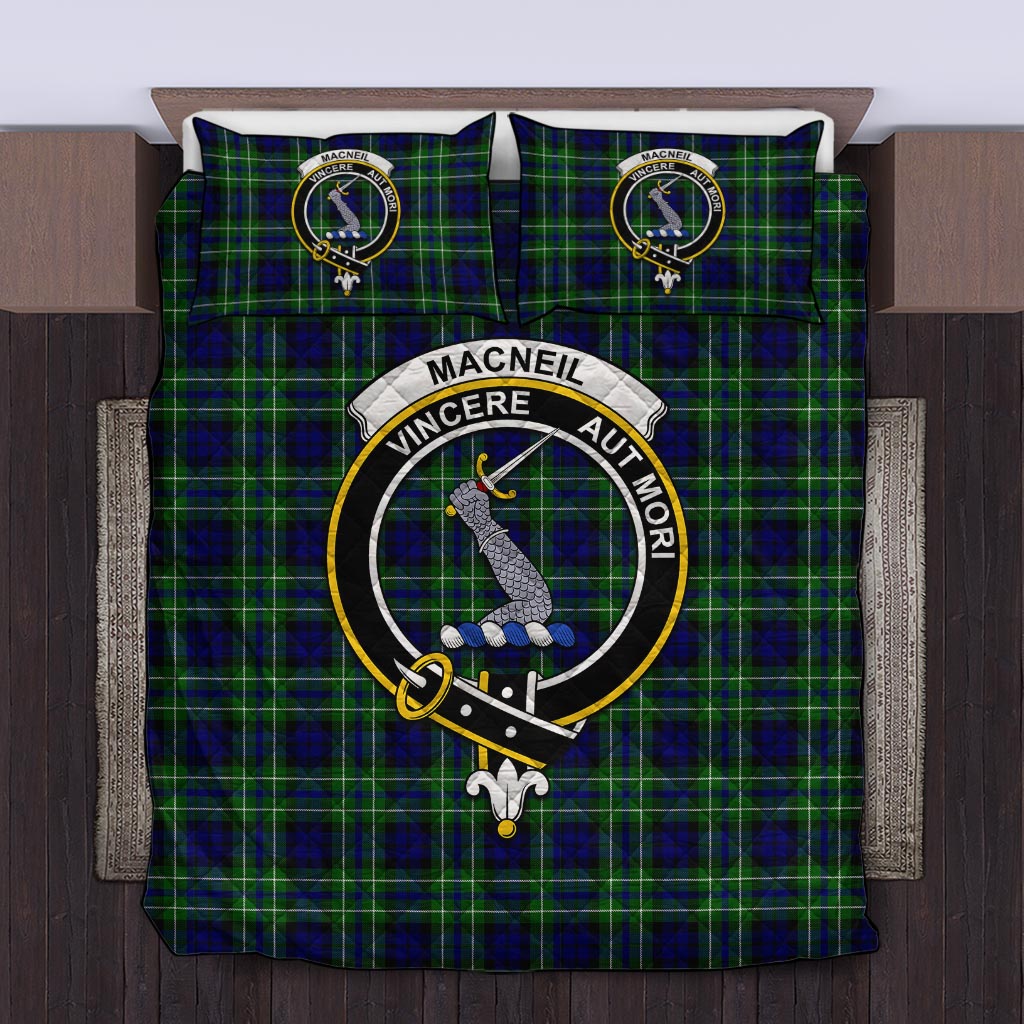 MacNeil of Colonsay Modern Tartan Quilt Bed Set with Family Crest Twin - Tartan Vibes Clothing