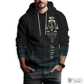 MacNeil of Colonsay Modern Tartan Hoodie Featuring Alba Gu Brath Family Crest Celtic Inspired