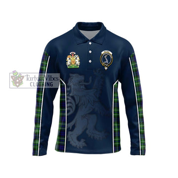 MacNeil of Colonsay Modern Tartan Long Sleeve Polo Shirt with Family Crest and Lion Rampant Vibes Sport Style