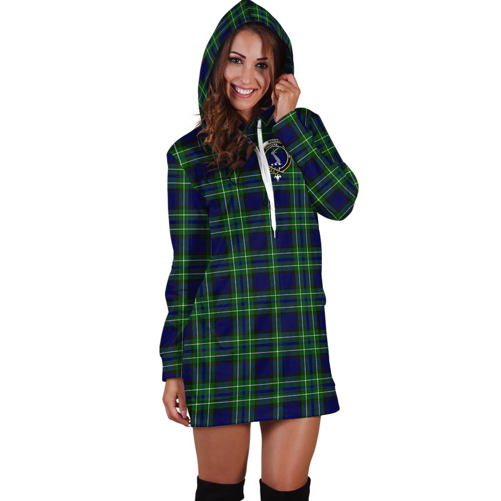 MacNeil of Colonsay Modern Tartan Hoodie Dress with Family Crest - Tartan Vibes Clothing